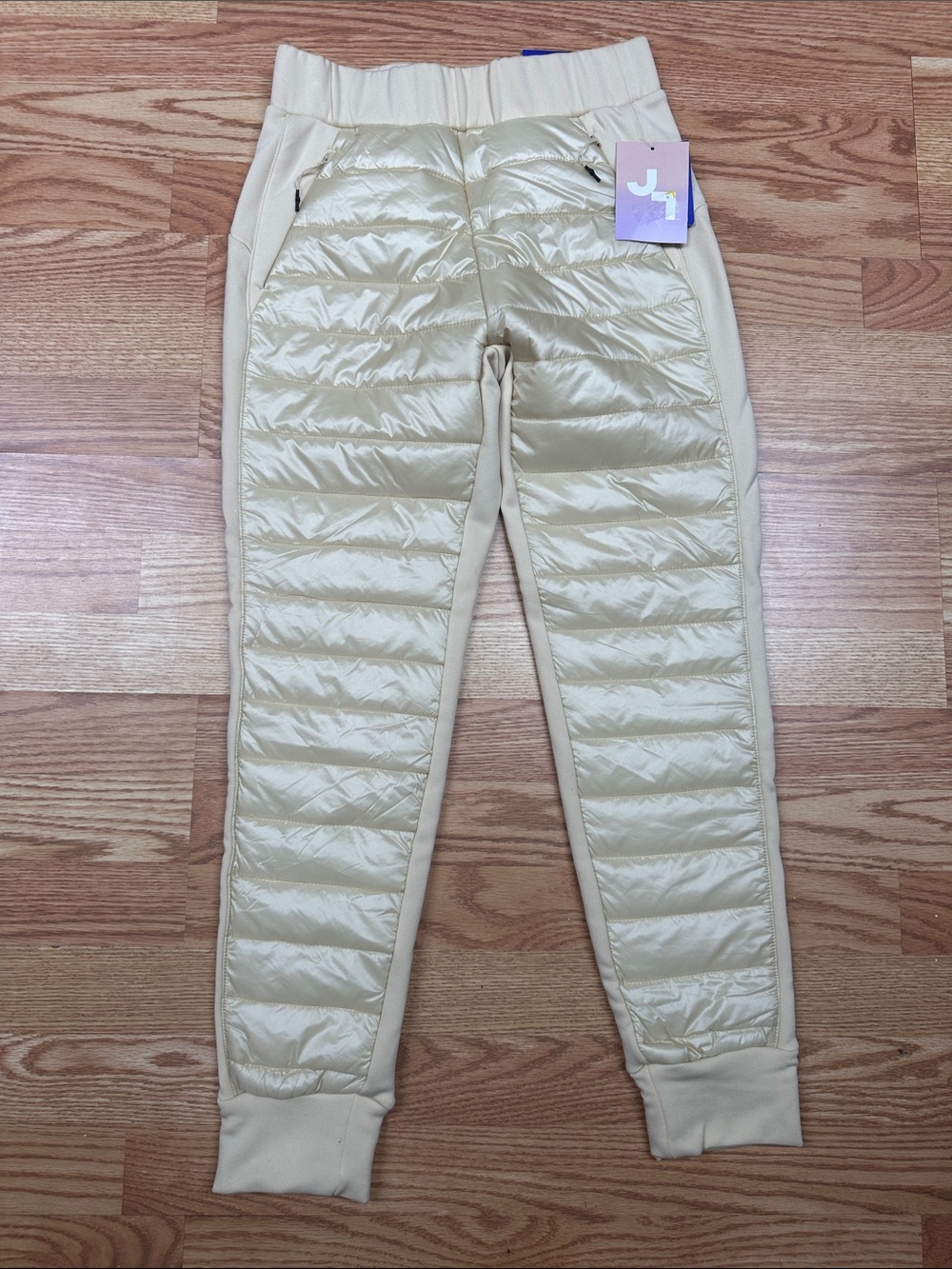 JoyLab Women’s Cream Quilted Fleece Jogger Pants NWT XS